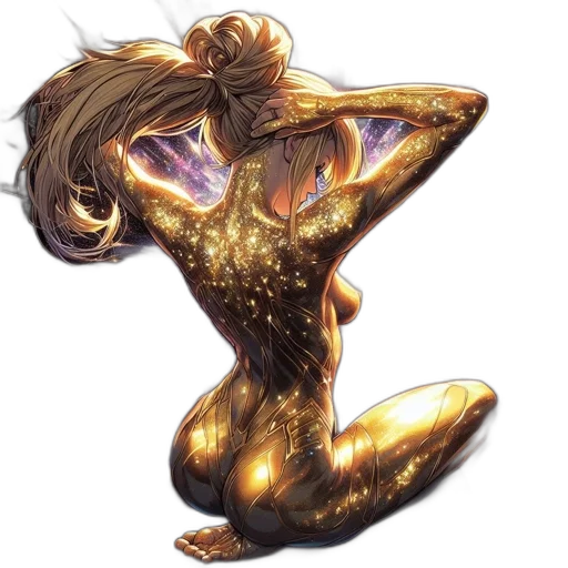 hair, jewelry, dress, creature transparent PNG cut-out