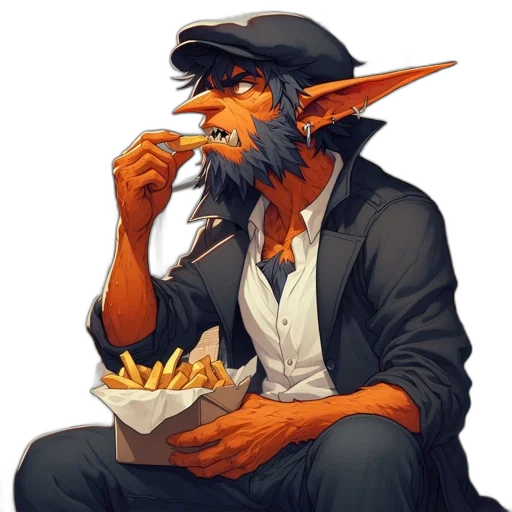 food, staff, dragon, hat transparent PNG cut-out