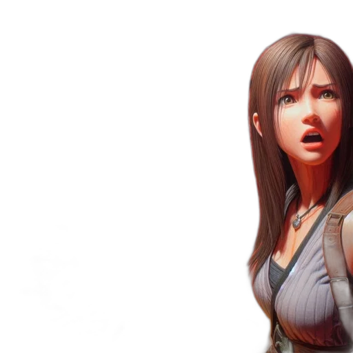 face, concept art, photorealistic, 3d render transparent PNG cut-out