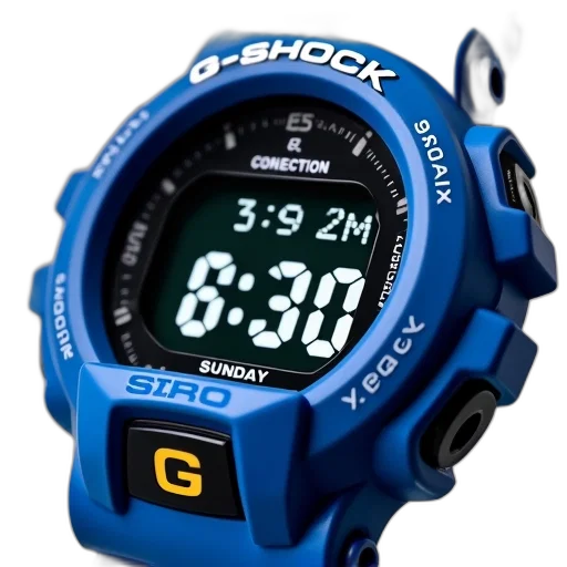 close-up, image, blue, g-shock transparent PNG cut-out