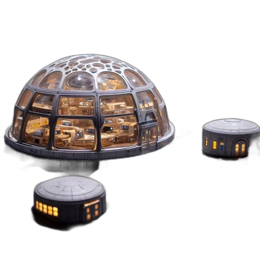 3d render, outer space, illustration, future transparent PNG cut-out