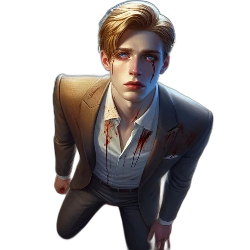 jacket, face, staff, creature transparent PNG cut-out