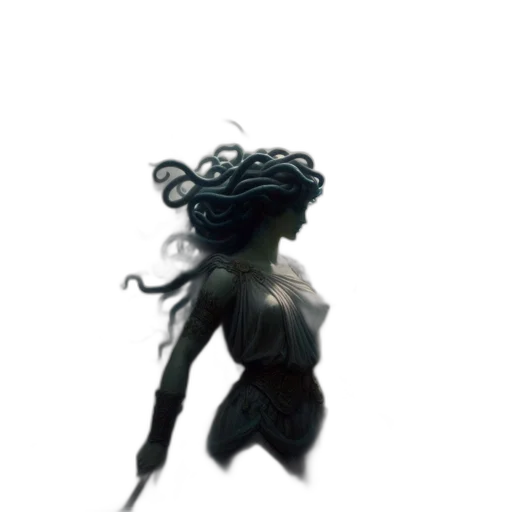 hair, creature, dress, mask transparent PNG cut-out