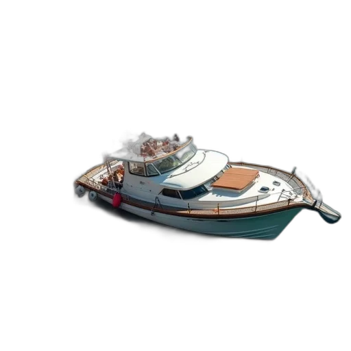 3d render, photorealistic, concept art, capsized transparent PNG cut-out