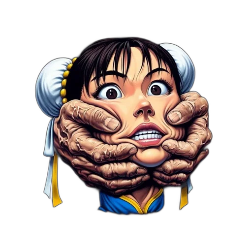 face, mask, creature, weapon transparent PNG cut-out