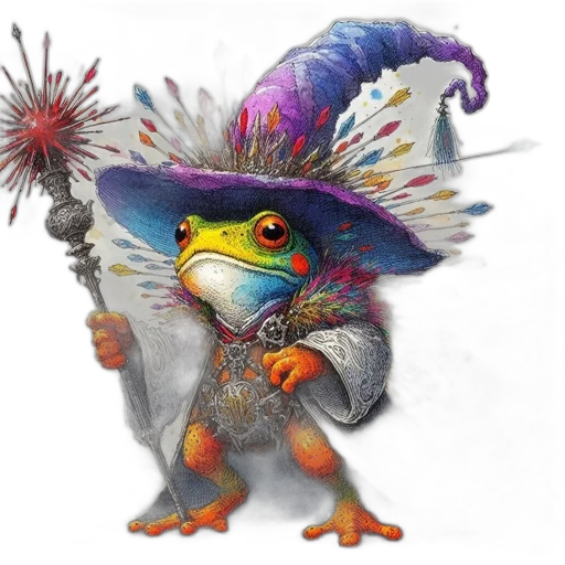 hat, animal, staff, creature transparent PNG cut-out