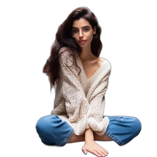jacket, hair, dress, jewelry transparent PNG cut-out