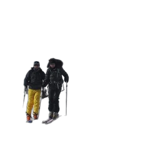 jacket, staff, 3d render, snow transparent PNG cut-out