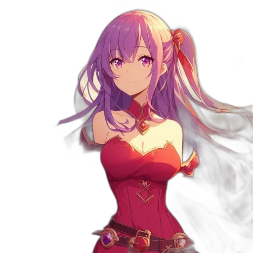 dress, weapon, dragon, staff transparent PNG cut-out