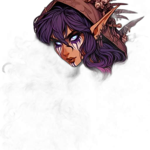 face, staff, fantasy art, concept art transparent PNG cut-out