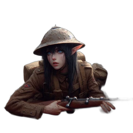 hat, weapon, jacket, staff transparent PNG cut-out