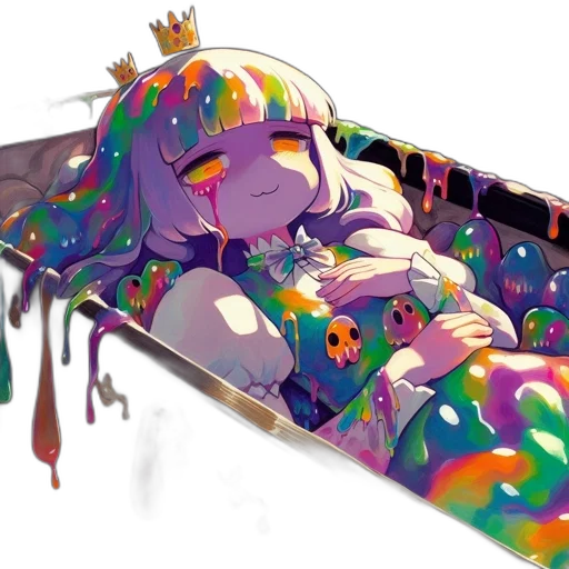 crown, creature, dress, weapon transparent PNG cut-out