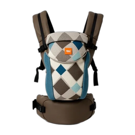 3d render, baby, carrier, geometric transparent PNG cut-out