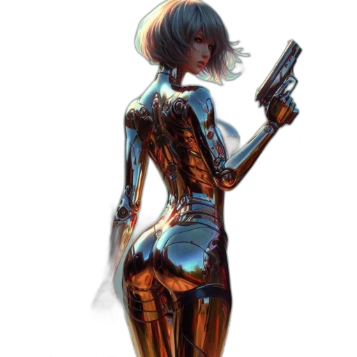 robot, weapon, dress, jacket transparent PNG cut-out