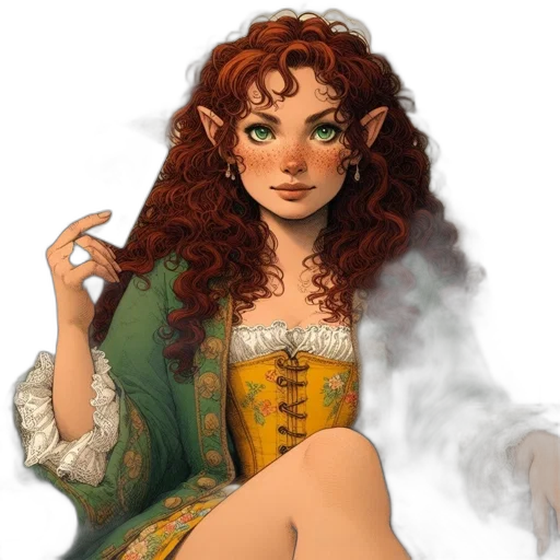dress, jewelry, fantasy art, concept art transparent PNG cut-out