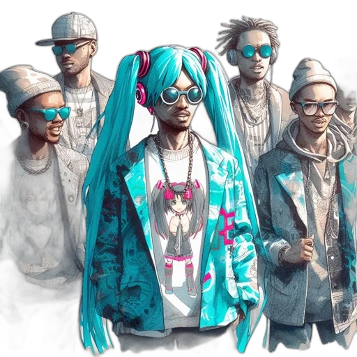 jacket, concept art, cyberpunk, comic book art transparent PNG cut-out