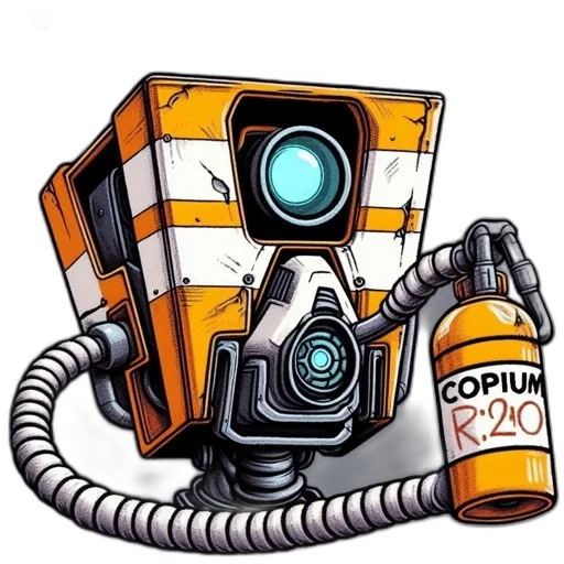 robot, weapon, bottle, concept art transparent PNG cut-out