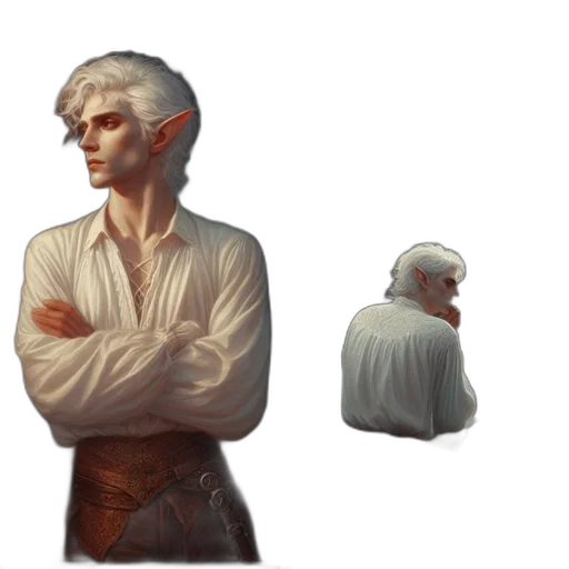 jacket, staff, face, concept art transparent PNG cut-out