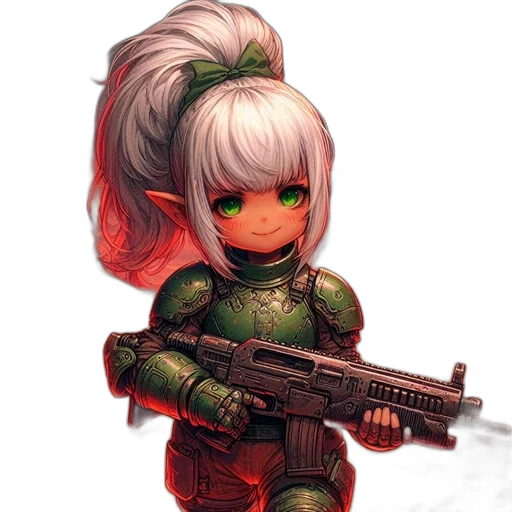 weapon, robot, pixel art, concept art transparent PNG cut-out