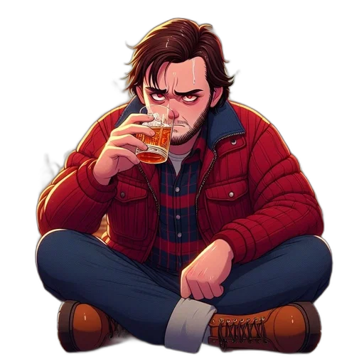 jacket, food, face, bottle transparent PNG cut-out