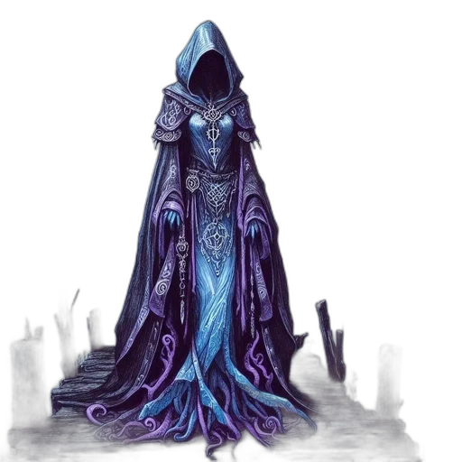 dress, staff, jacket, mask transparent PNG cut-out