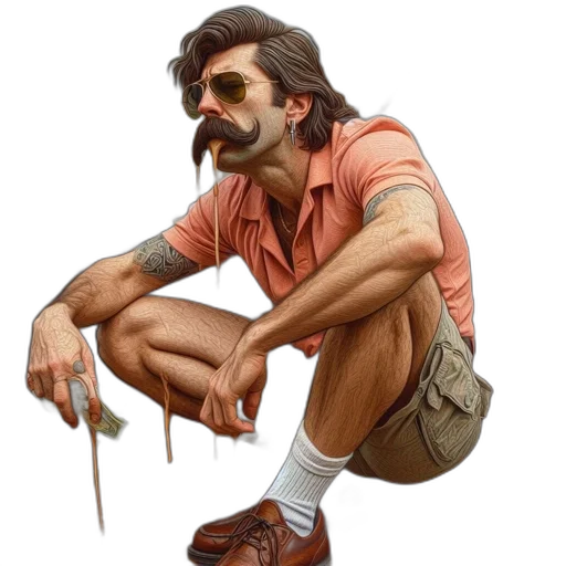 staff, shoes, face, jacket transparent PNG cut-out