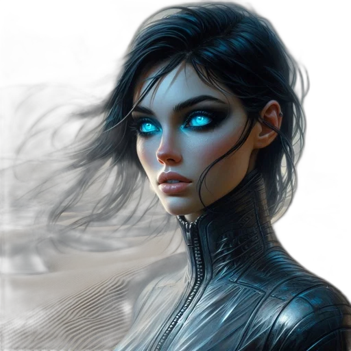 face, robot, fantasy art, concept art transparent PNG cut-out