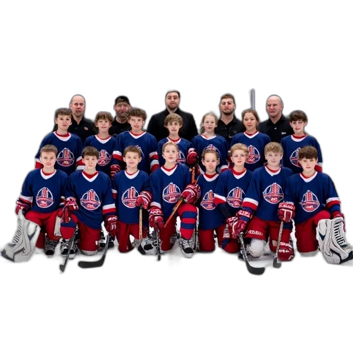 group, young, hockey, players transparent PNG cut-out