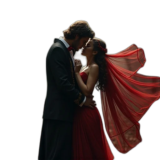 dress, photorealistic, fire, red transparent PNG cut-out