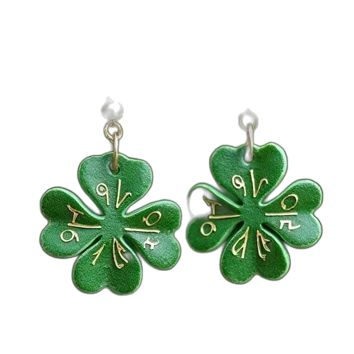 jewelry, green, irish, shamrock transparent PNG cut-out