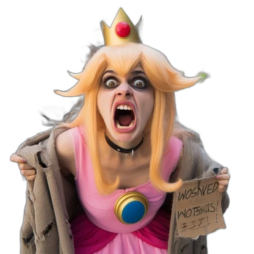 crown, staff, creature, face transparent PNG cut-out