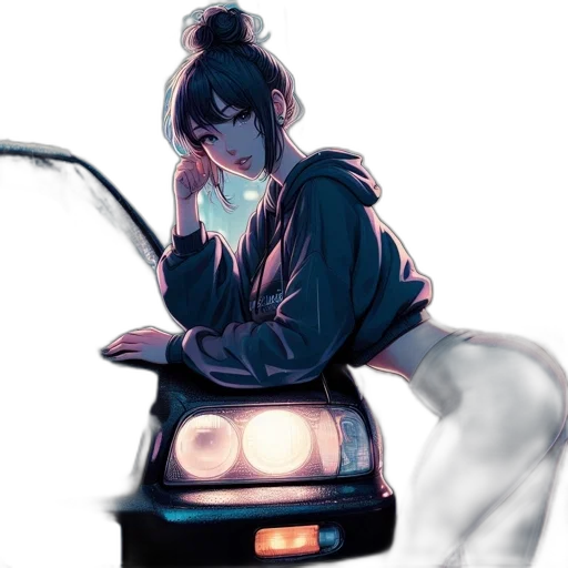 car, jacket, anime, concept art transparent PNG cut-out