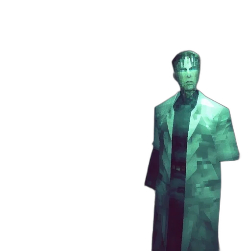 robot, creature, staff, jacket transparent PNG cut-out