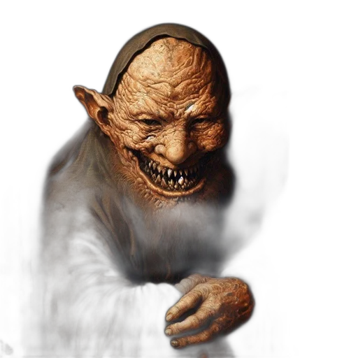 creature, mask, face, staff transparent PNG cut-out