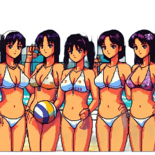pixel art, vaporwave, anime, concept art transparent PNG cut-out