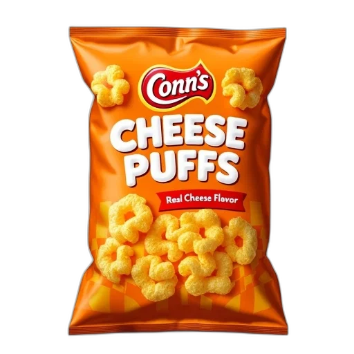 food, bag, cheese, puffs transparent PNG cut-out