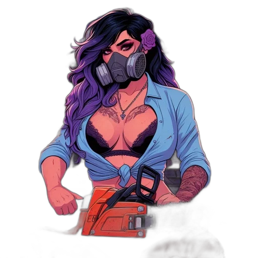 jacket, weapon, comic book art, concept art transparent PNG cut-out