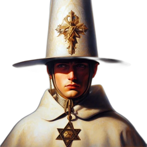 staff, hat, face, crown transparent PNG cut-out