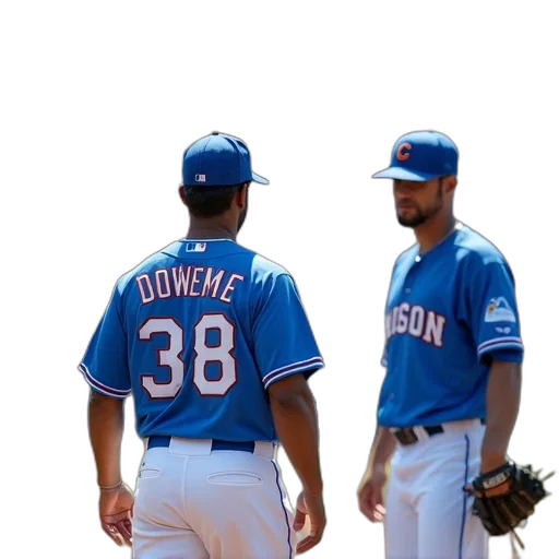 crown, baseball, player, blue transparent PNG cut-out