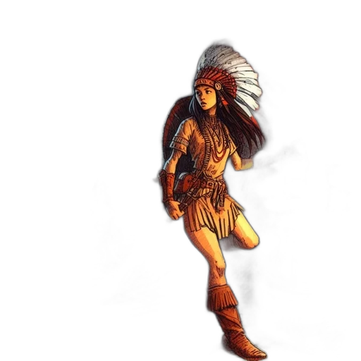 staff, mask, jewelry, hair transparent PNG cut-out
