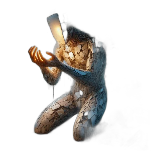 creature, staff, robot, mask transparent PNG cut-out