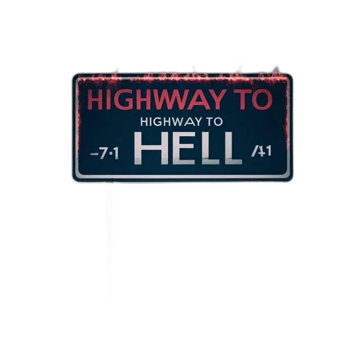 illuminated, highway, sign, reads transparent PNG cut-out