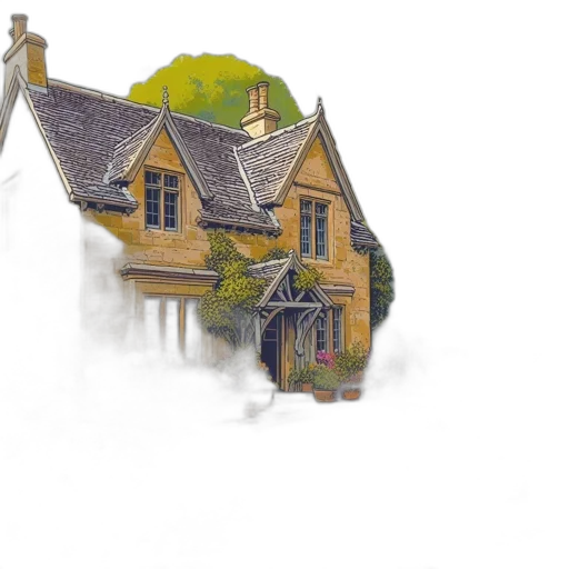 building, photorealistic, concept art, watercolor transparent PNG cut-out