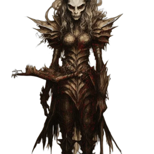 creature, staff, dress, concept art transparent PNG cut-out