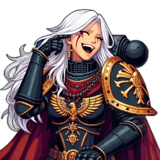 dragon, face, sword, pixel art transparent PNG cut-out