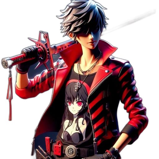 weapon, jacket, staff, sword transparent PNG cut-out