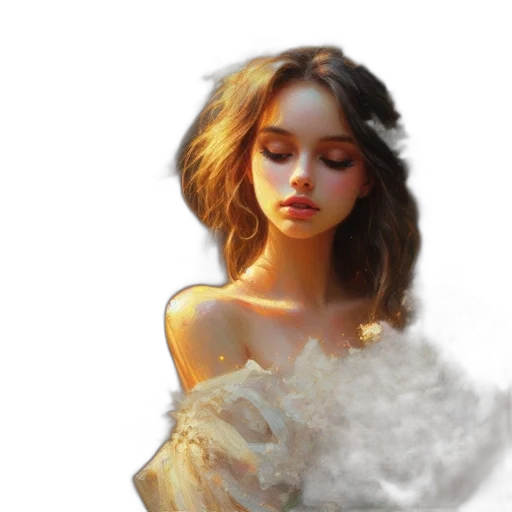 dress, hair, face, mask transparent PNG cut-out