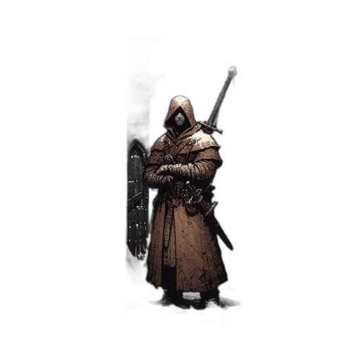 sword, staff, weapon, jacket transparent PNG cut-out