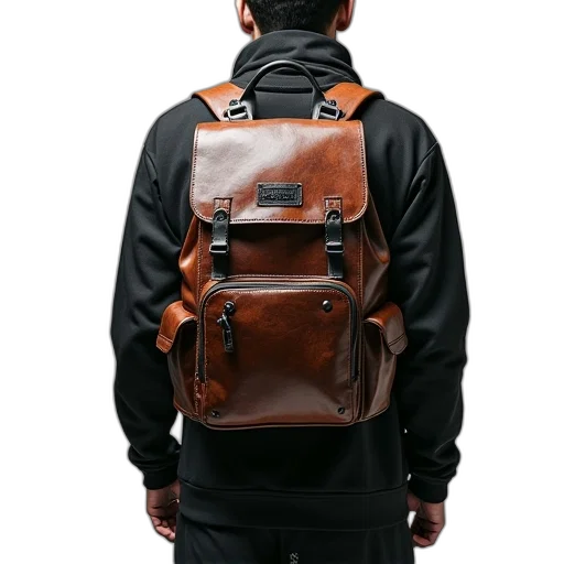 jacket, 3d render, dark, earth tones transparent PNG cut-out