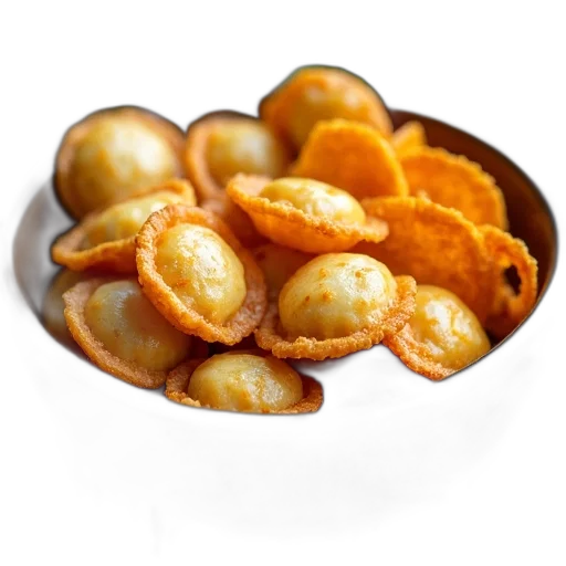 food, crown, photorealistic, 3d render transparent PNG cut-out